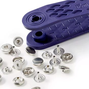 Preview: Prym Nähfrei-Druckknopf Mini, 8mm, silberfarbig 390360 Preview: Prym Nähfrei-Druckknopf Mini, 8mm, silberfarbig 390360